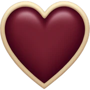 burgundy heart sticker