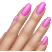 pink nails sticker