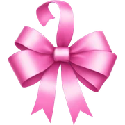 pink christmas bow sticker