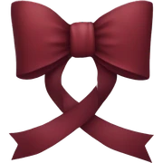 Dark red bow sticker
