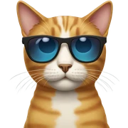 Cat with sunglasses sticker