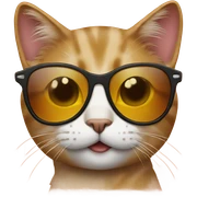 Cat with sunglasses sticker