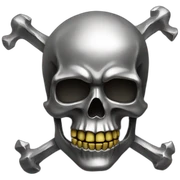 metal skull sticker
