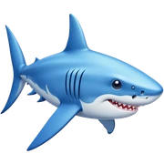 tiburon con teniz azules  sticker