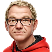 boy in red hoodie portrait sticker