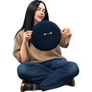 girl sitting with jewelry sticker