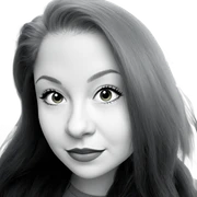 smiling girl portrait in greyscale sticker