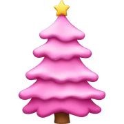 pink christmas tree sticker