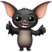 Bat thumbs up sticker