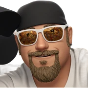 stylish boy with facial hair sticker