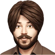 brown-haired boy with beard sticker