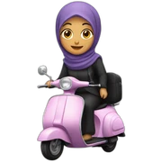 Hijab on scooter sticker
