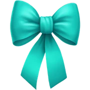 turquoise bow sticker