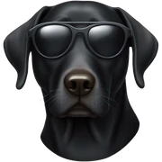 Black lab wearing sunglasses  sticker