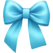 Light blue bow sticker