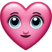 Pink sparkly heart  sticker