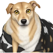 striking yellow eyes of dog sticker