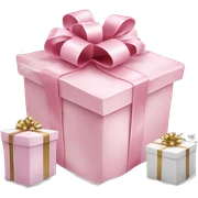 Light pink Christmas gifts under a white Christmas tree  sticker