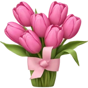 pink tulips bouquet  sticker