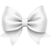 White bow on white bow sticker