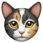 Three colored cat sticker