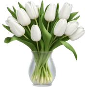 white tulip bouquet  sticker