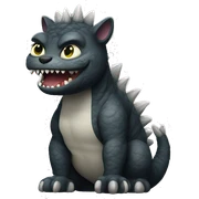 Godzilla look like cat sticker