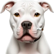 Pitbull smoking sticker
