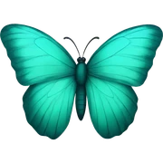 teal butterfly  sticker