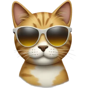 Cat with sunglasses sticker