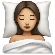 Brunette girl sleeping sticker