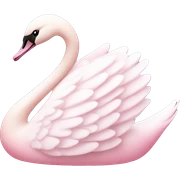 pastel pink swan sticker