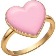 Light Pastel Pink Gold Heart Ring sticker