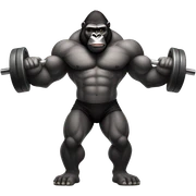 Gorilla lifting weights sticker