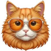 Cat with sunglasses sticker