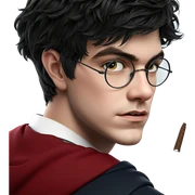 boy in hogwarts uniform portrait sticker