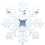 snowflake white sticker