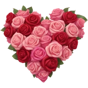 Heart of roses sticker