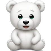 White teddy bear sticker