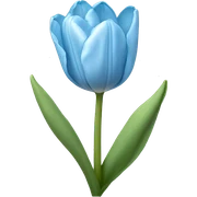 light blue tulip sticker