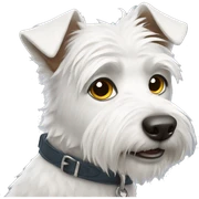 white terrier sticker