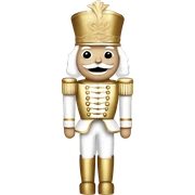 Nutcracker white and gold sticker