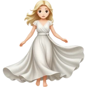 girl in a white dress sticker
