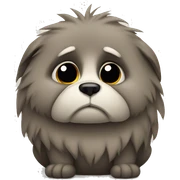 sad animal sticker