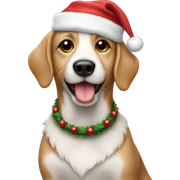 Christmas dog sticker