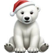 christmas polar bear sticker