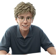 smiling boy by the window sticker