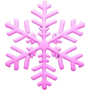 Pink snowflake  sticker