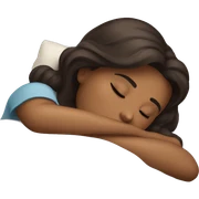 Brunette girl sleeping sticker