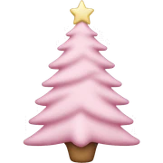 pastel pink christmas tree sticker